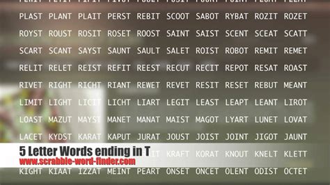 5 letter words with a t|5 letter words with a and ending in t.